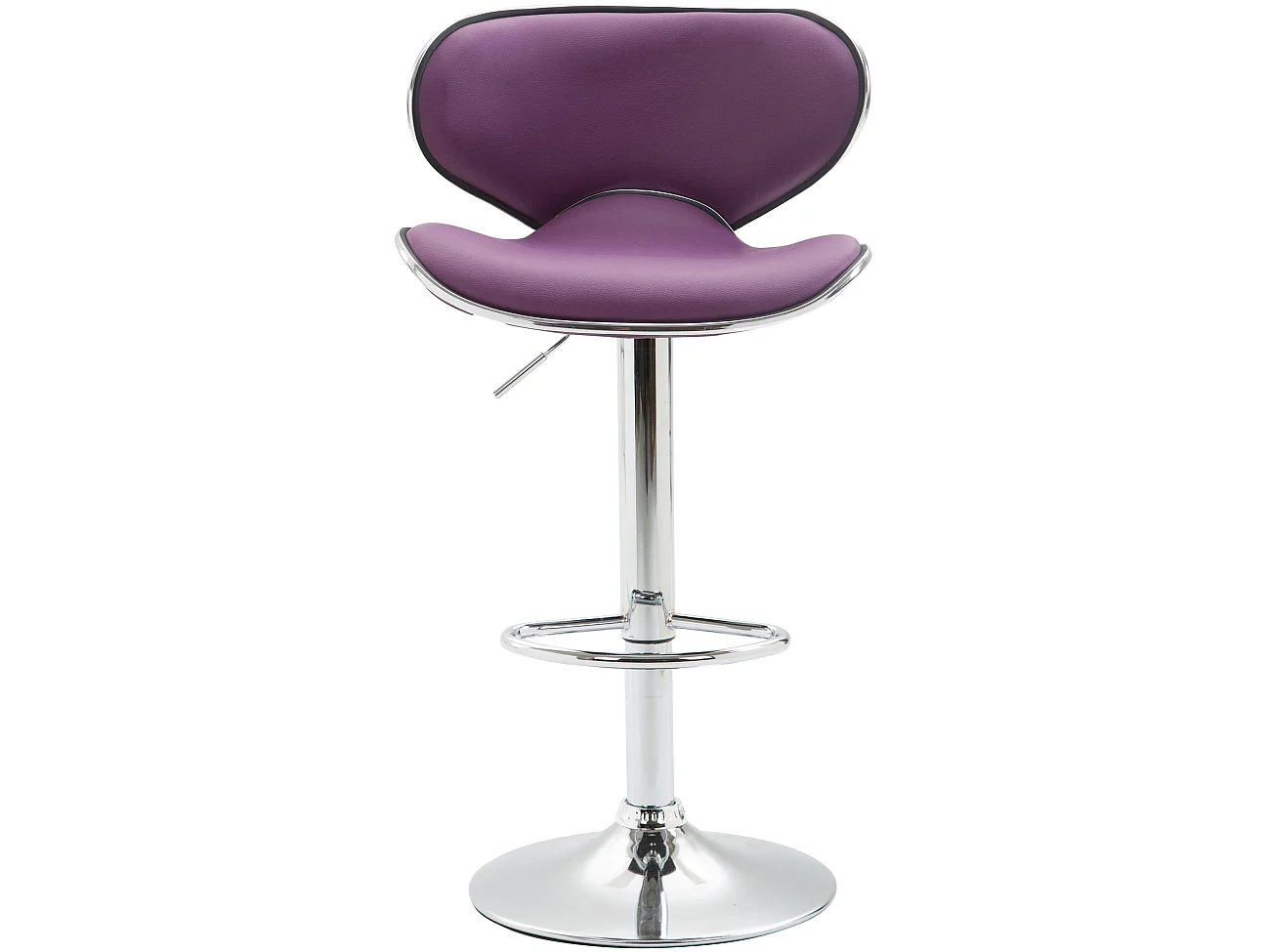 Barhocker - Kunstleder & Metall in Chromoptik - lila - Las Vegas V2