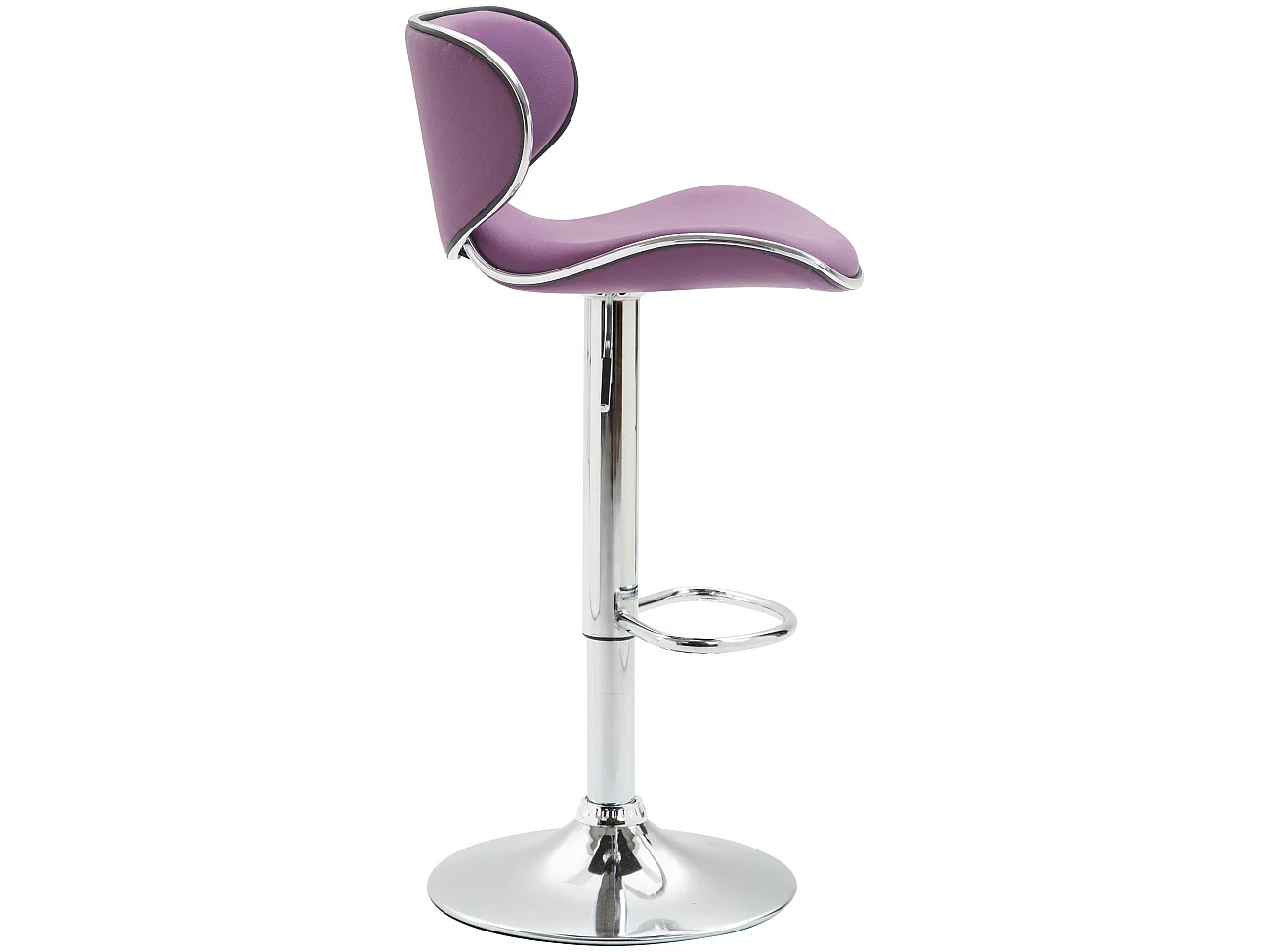 Barhocker - Kunstleder & Metall in Chromoptik - lila - Las Vegas V2