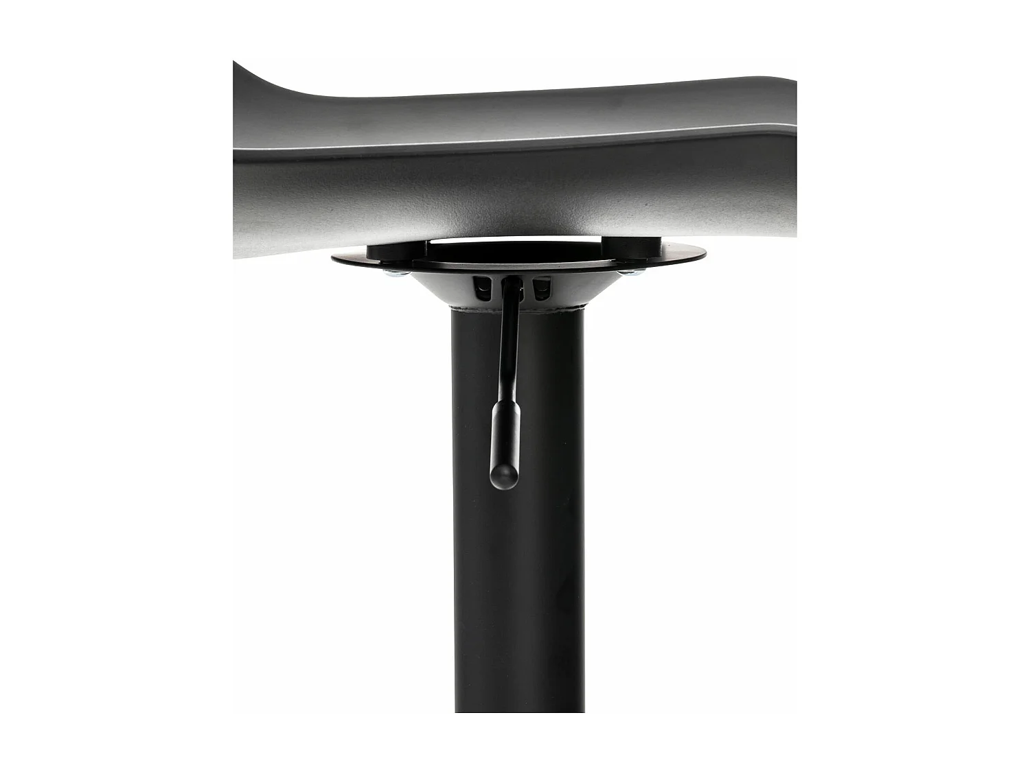 Lot de 2  Tabouret de bar - Plastique & Chrome - Noir - Aveiro