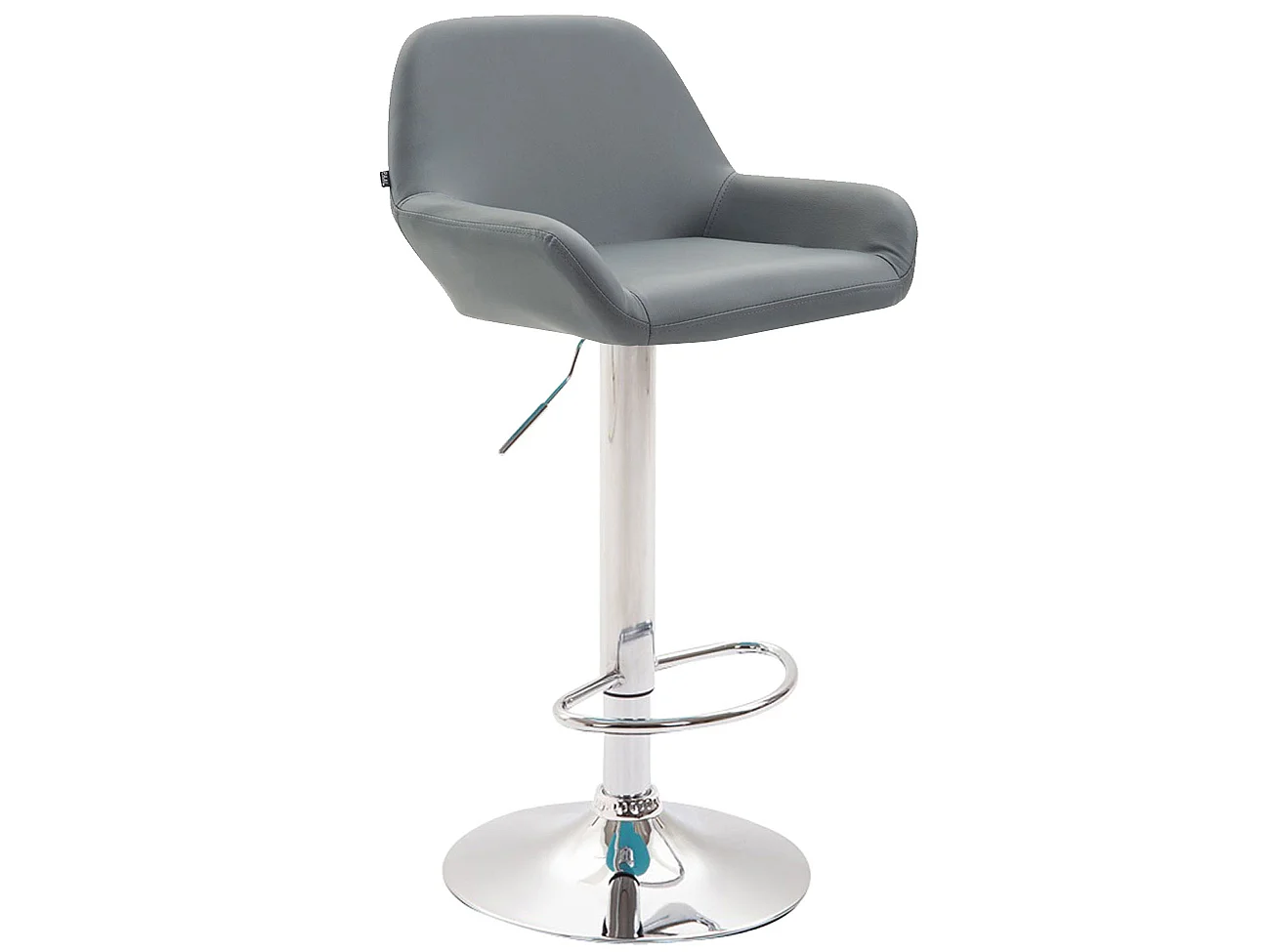 Set van 2  Barkruk - Kunstleer (PVC) & chroom - grijs - Braga