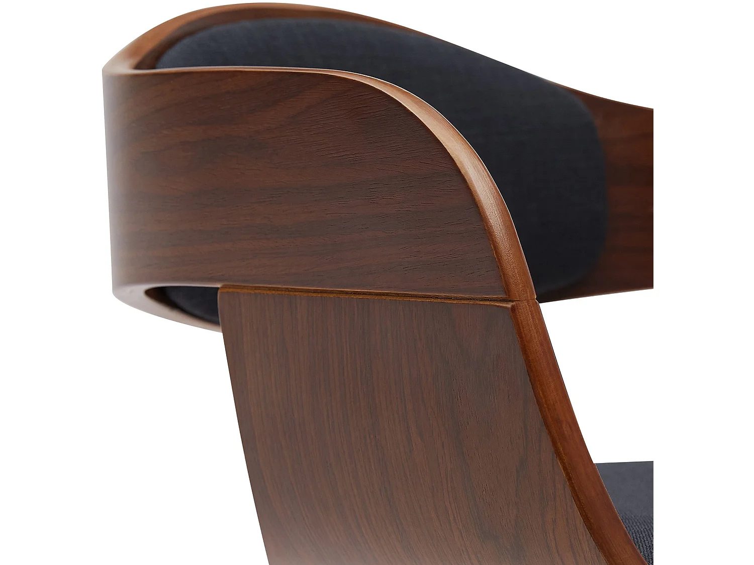 Tabouret de bar - Tissu - Noyer / Noir - Kingston