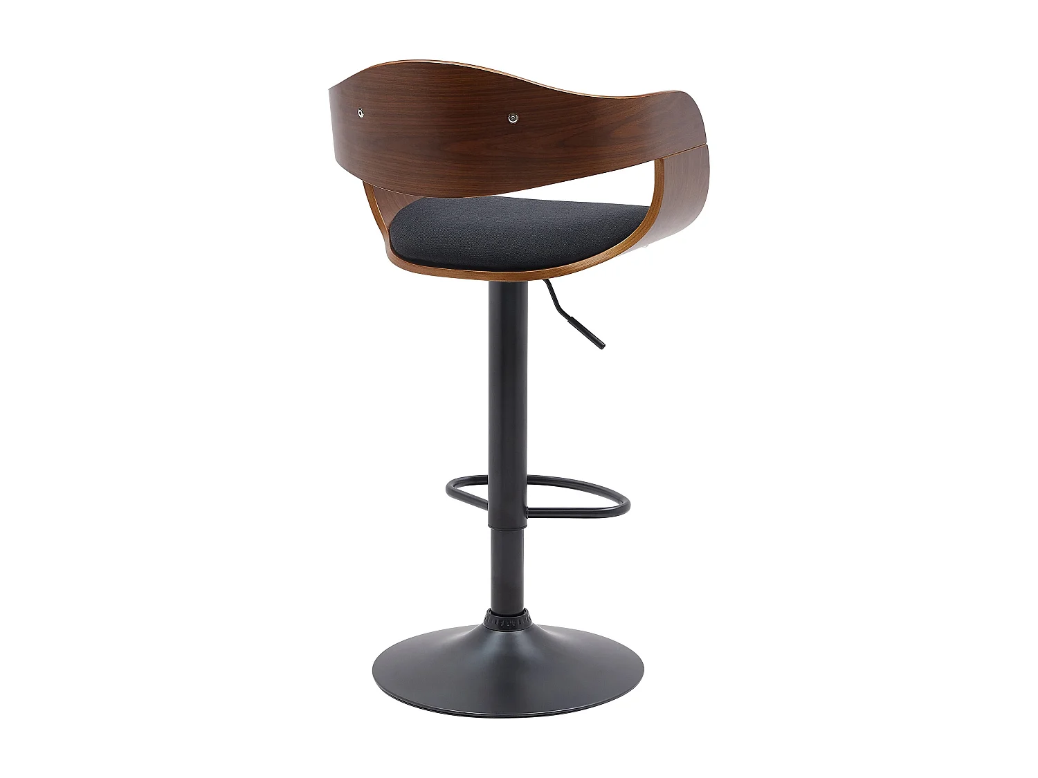Tabouret de bar - Tissu - Noyer / Noir - Kingston