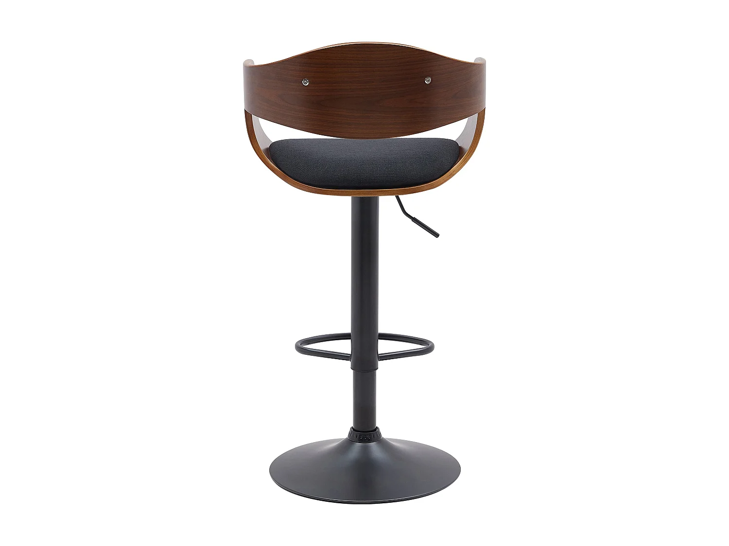 Tabouret de bar - Tissu - Noyer / Noir - Kingston