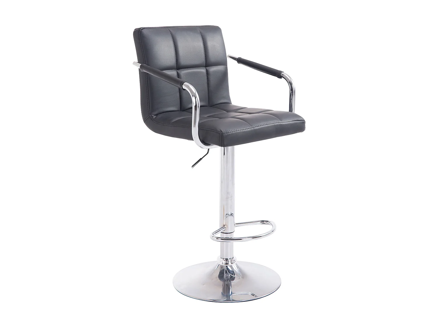 Tabourets de bar - Similicuir & Métal - Noir - Lucy V2