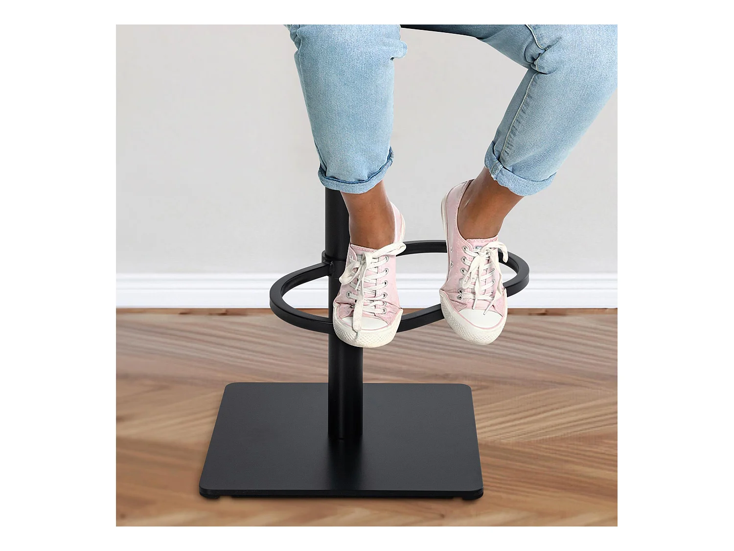 Barkruk - Stof & zwart - titanium grijs - Damaso