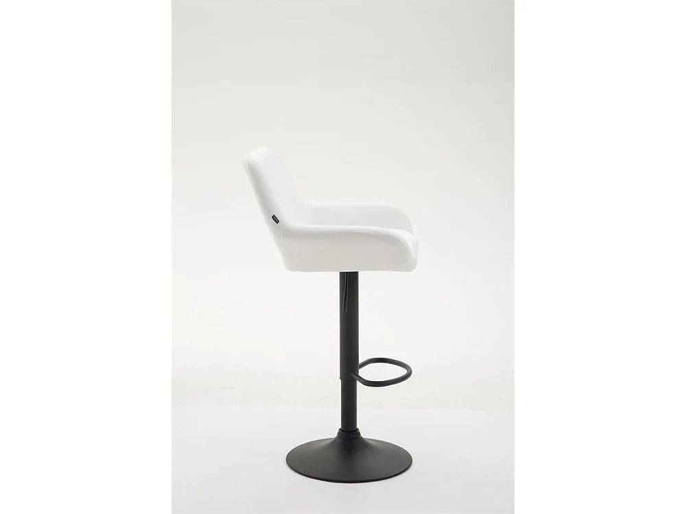 Tabouret de bar - Similicuir & Noir - Blanc - Braga