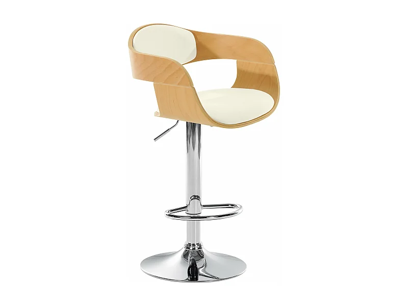 Barhocker - Kunstleder - natura/weiß - Kingston