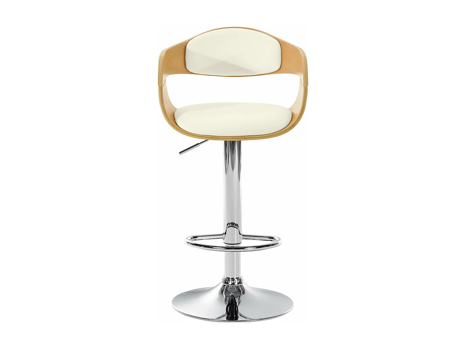 Barkruk - Kunstleer - natura/wit - Kingston