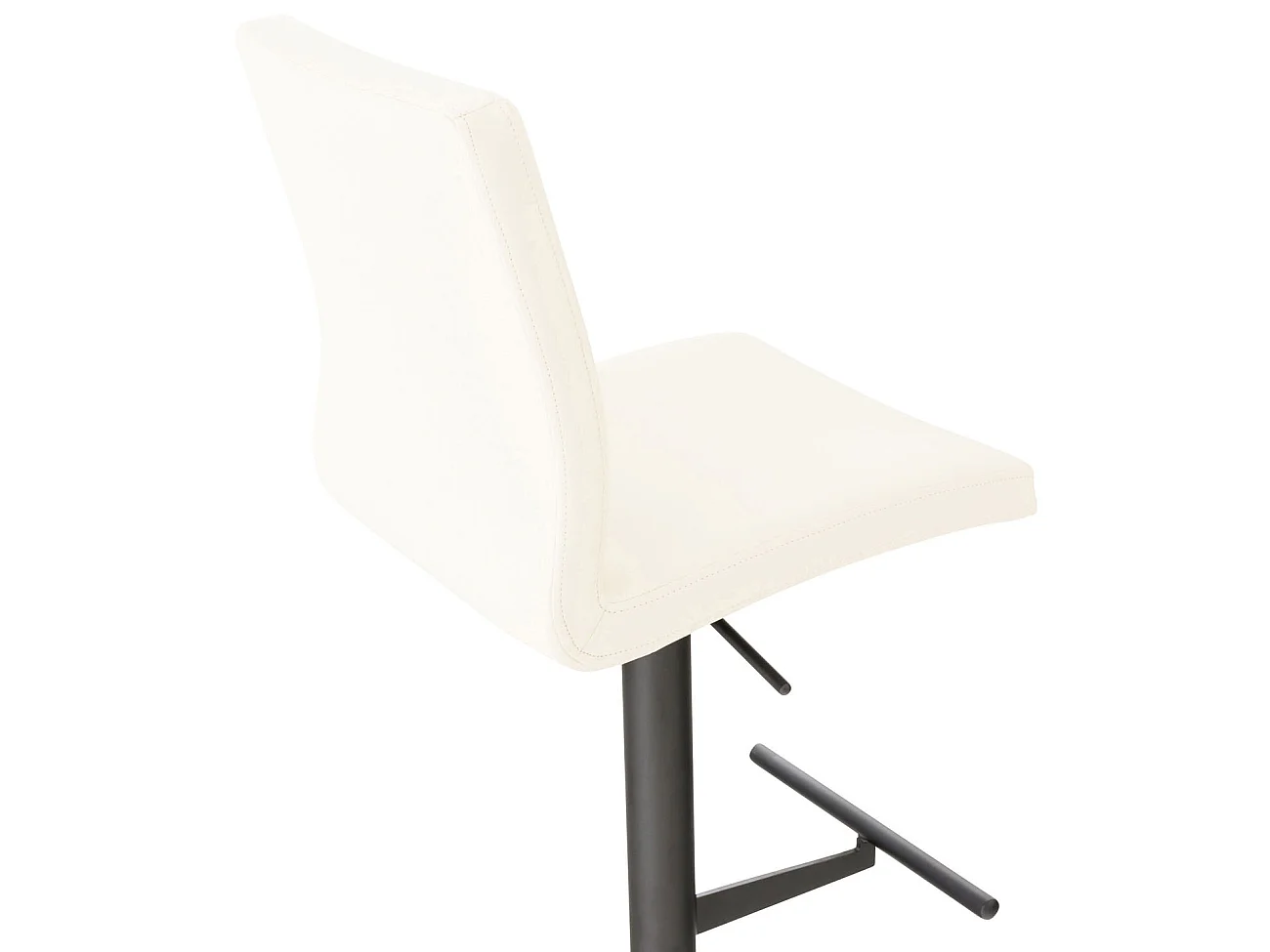 Barhocker - Kunstleder & schwarz - creme - Cadiz