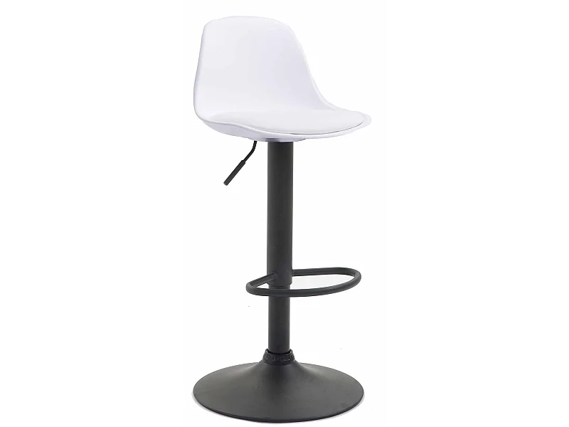 Tabouret de bar - Plastique & Métal - Blanc - Kiel