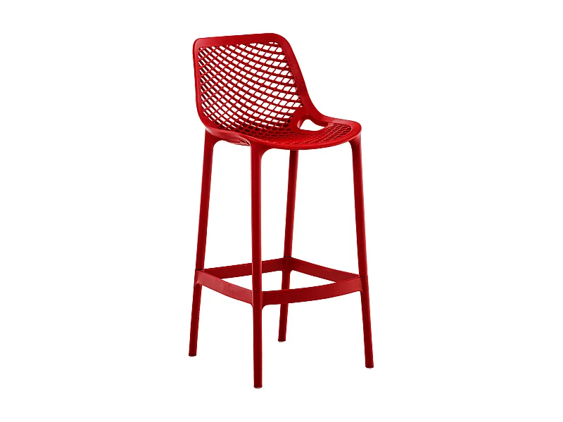 Barhocker - Kunststoff - rot - Air