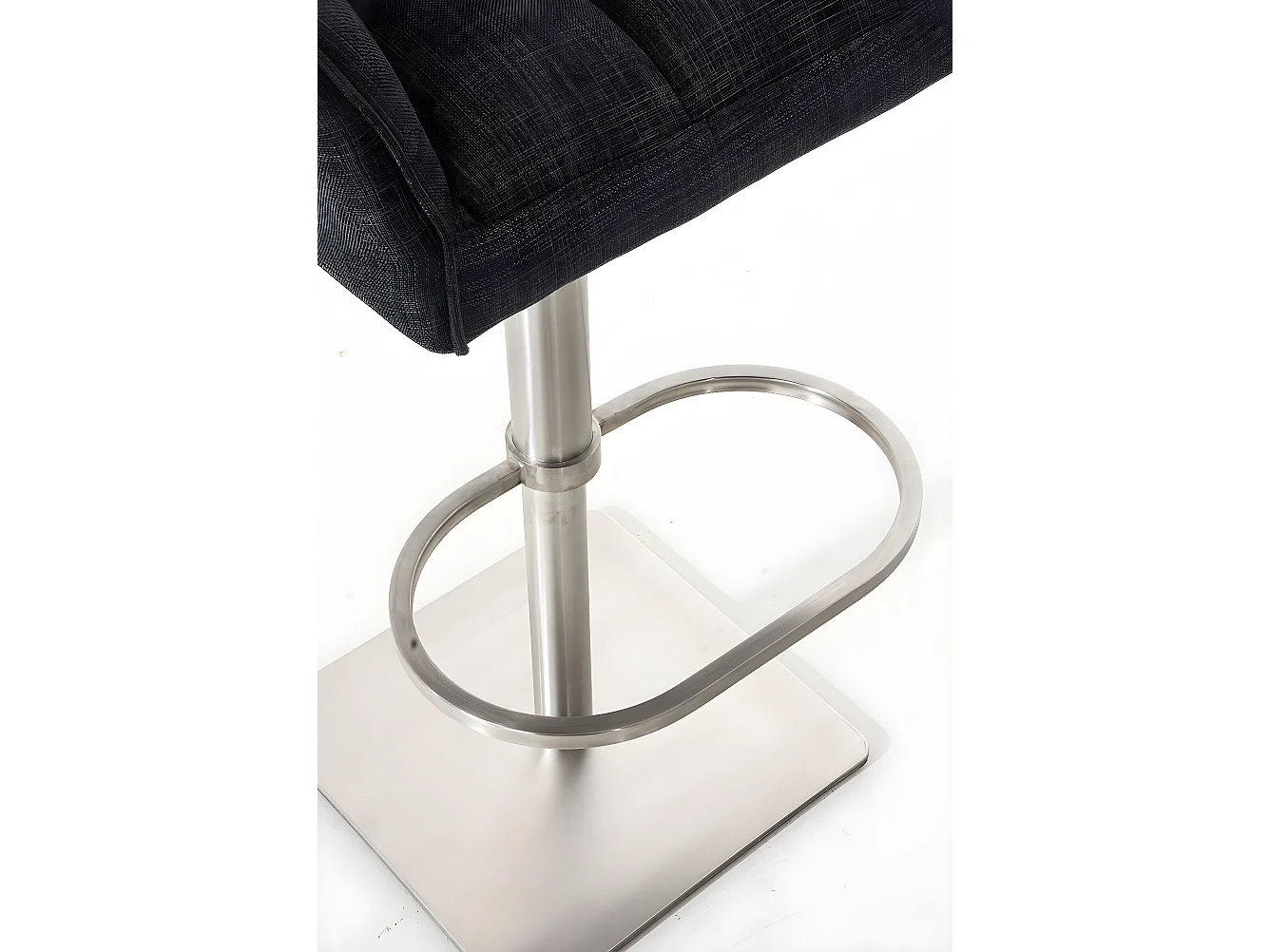 Tabouret de bar - Tissu & Acier inoxydable - Gris foncé - Damaso