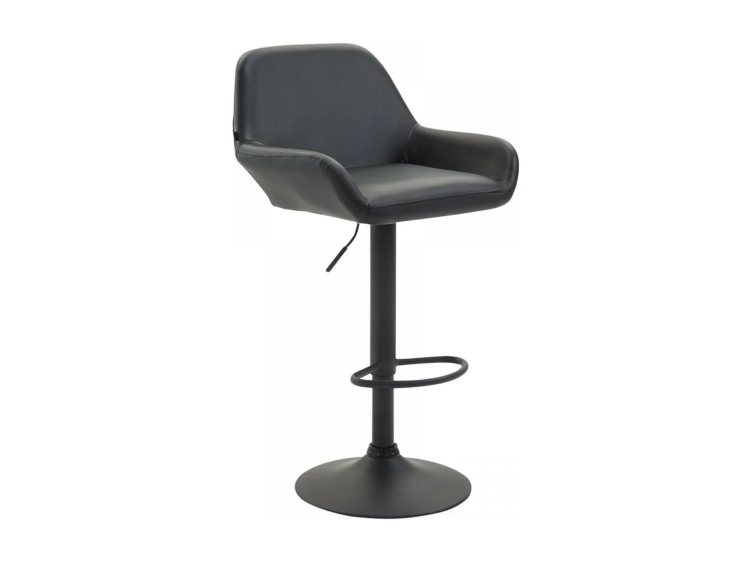 Tabouret de bar - Similicuir & Noir - Noir - Braga