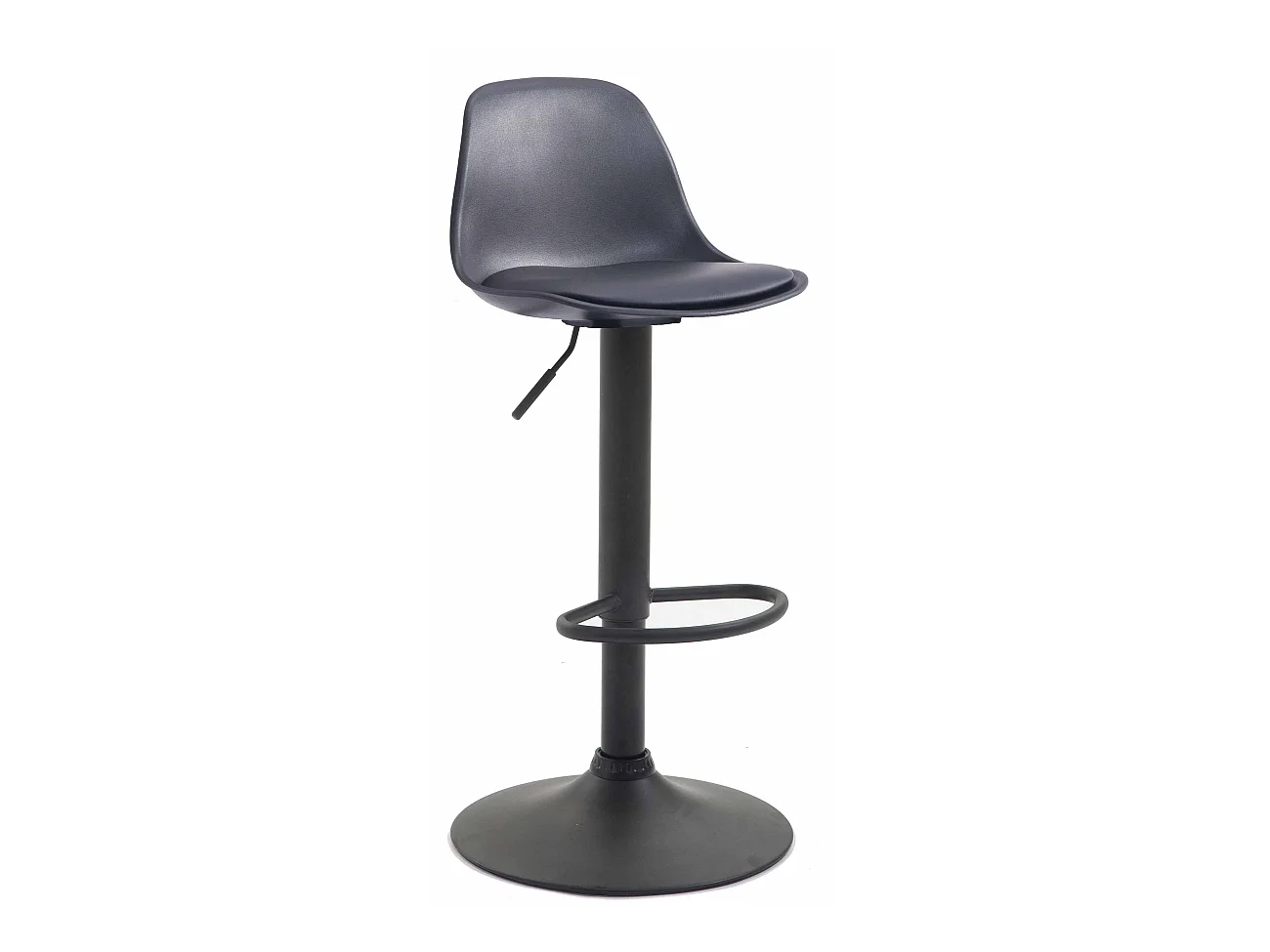 Tabouret de bar - Plastique & Métal - Noir - Kiel