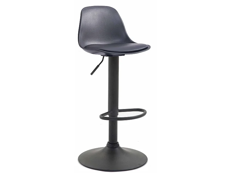 Tabouret de bar - Plastique & Métal - Noir - Kiel