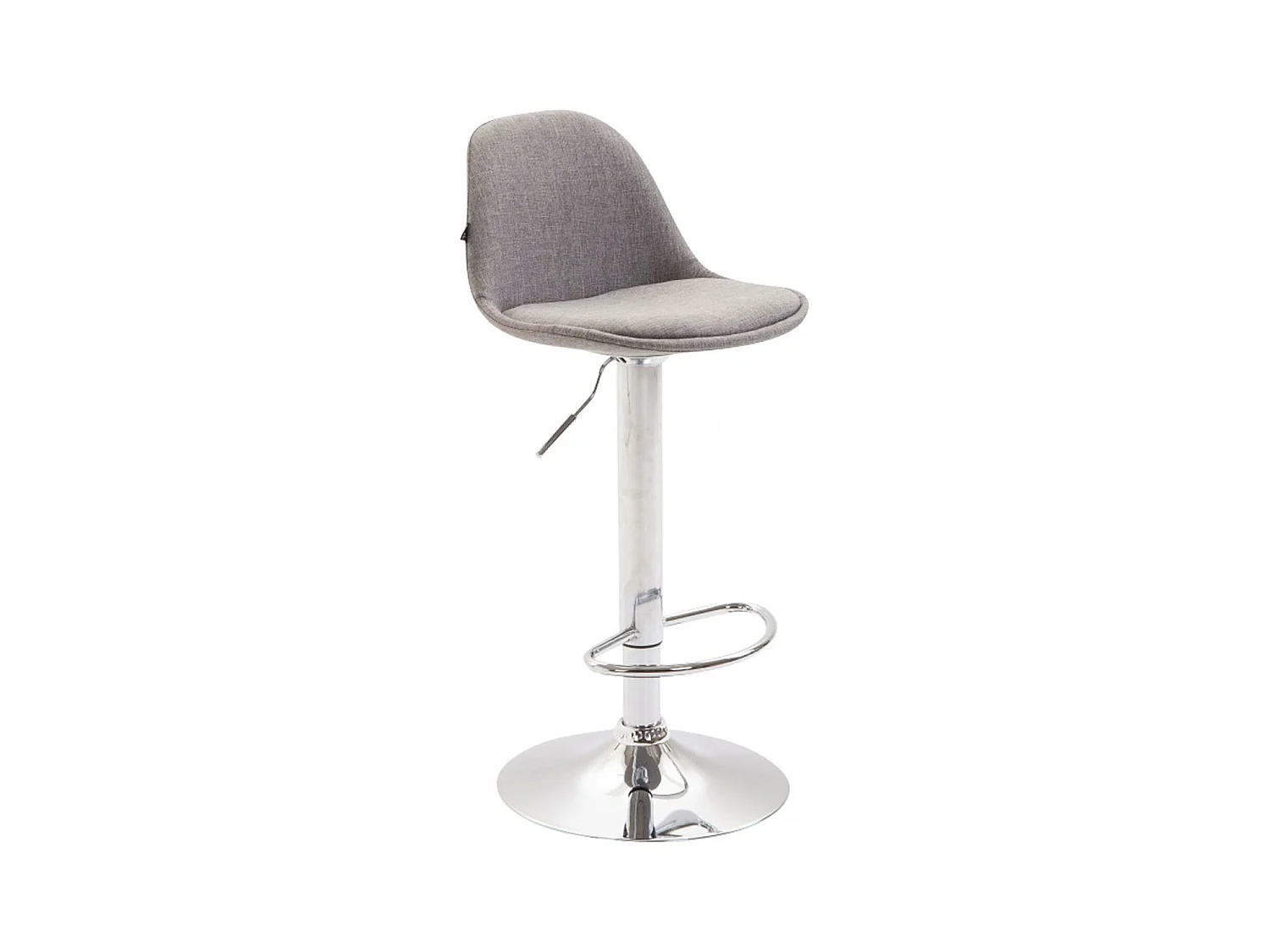 Tabouret de bar - Tissu & Métal - Gris - Kiel
