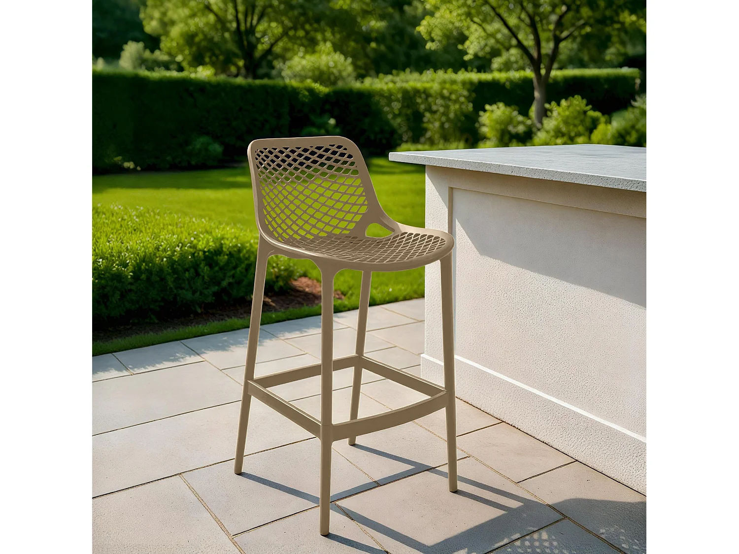 Barkruk - Kunststof - modder - Air