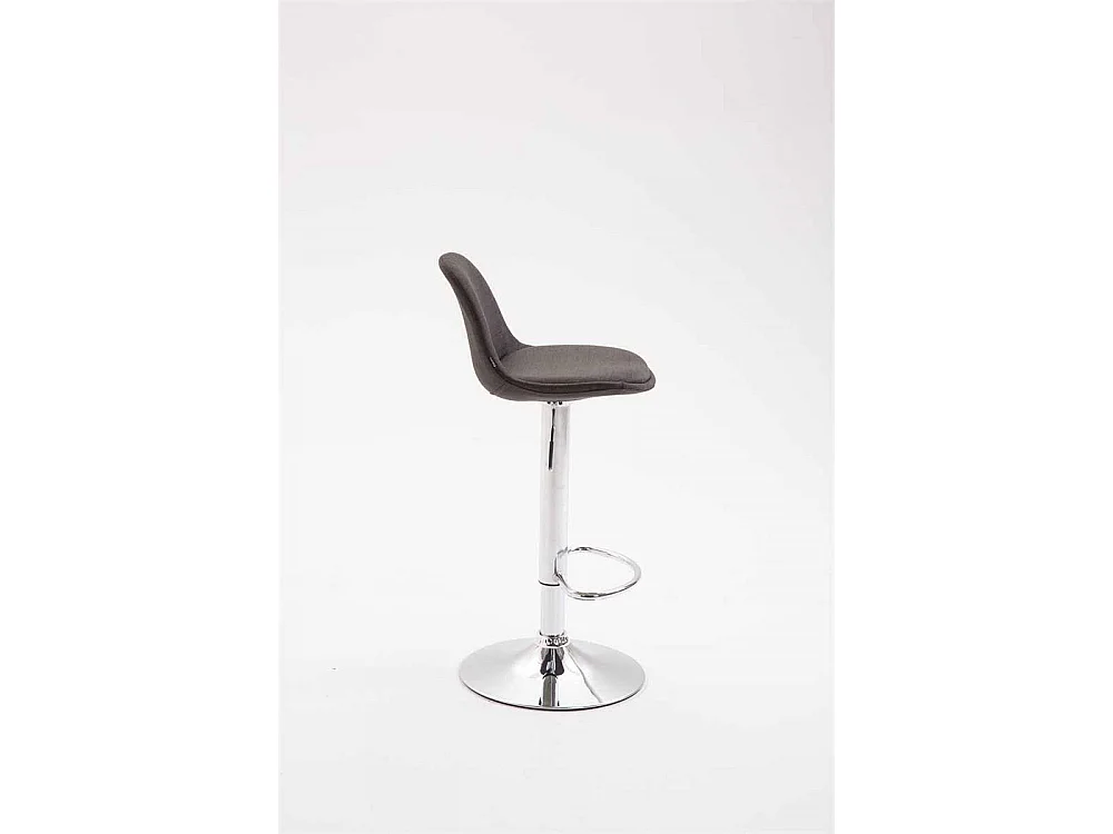 Tabouret de bar - Tissu & Métal - Gris foncé - Kiel