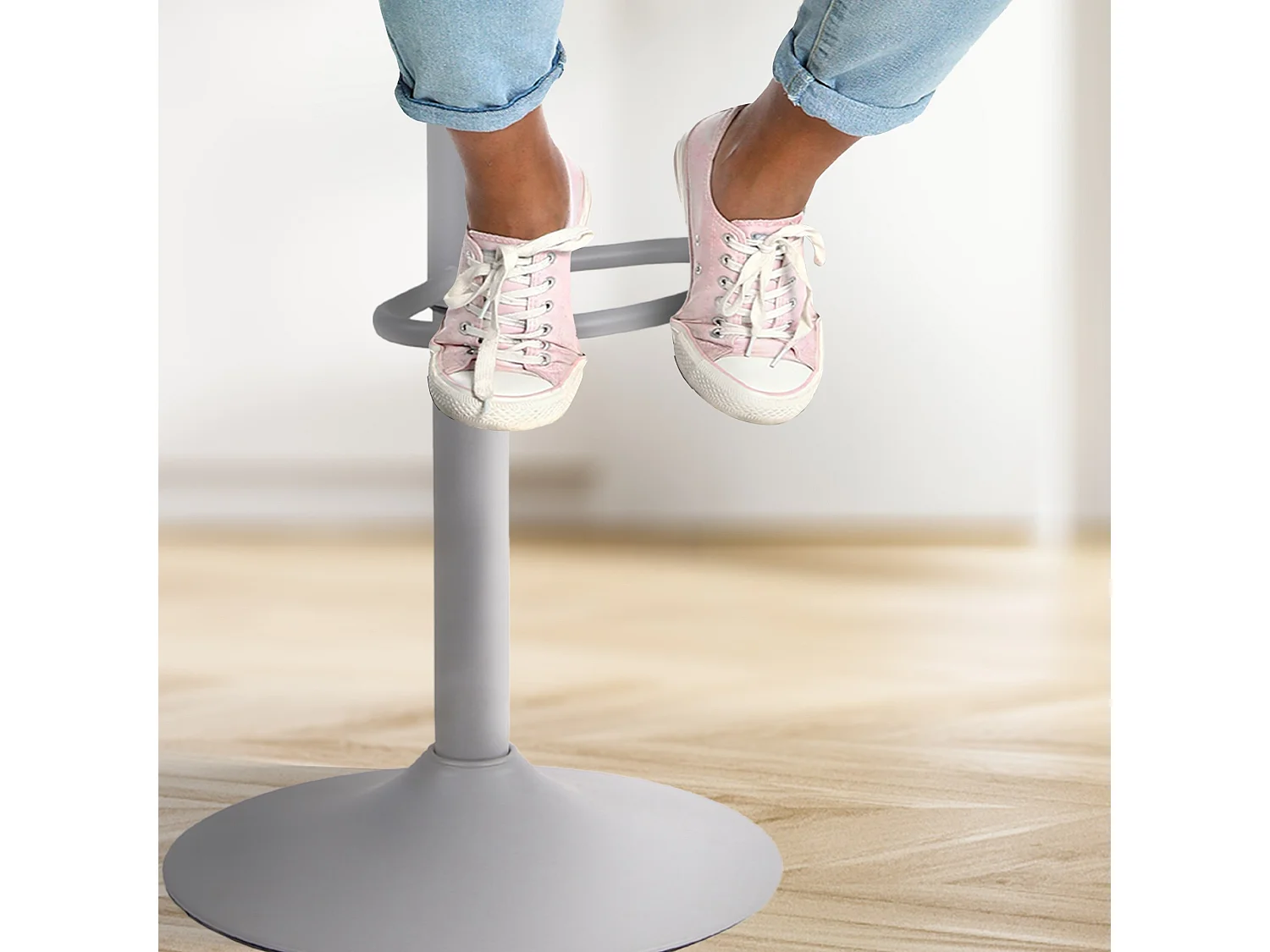 Tabouret de bar - Plastique & Chrome - Gris - Aveiro