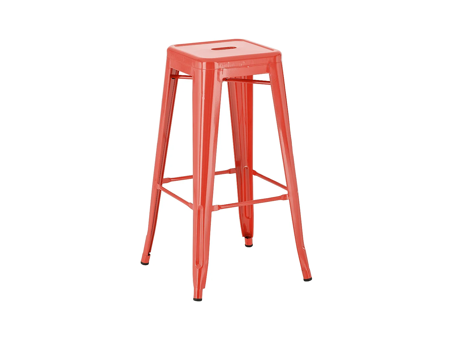 Tabouret de bar - Métal - Rouge - Joshua