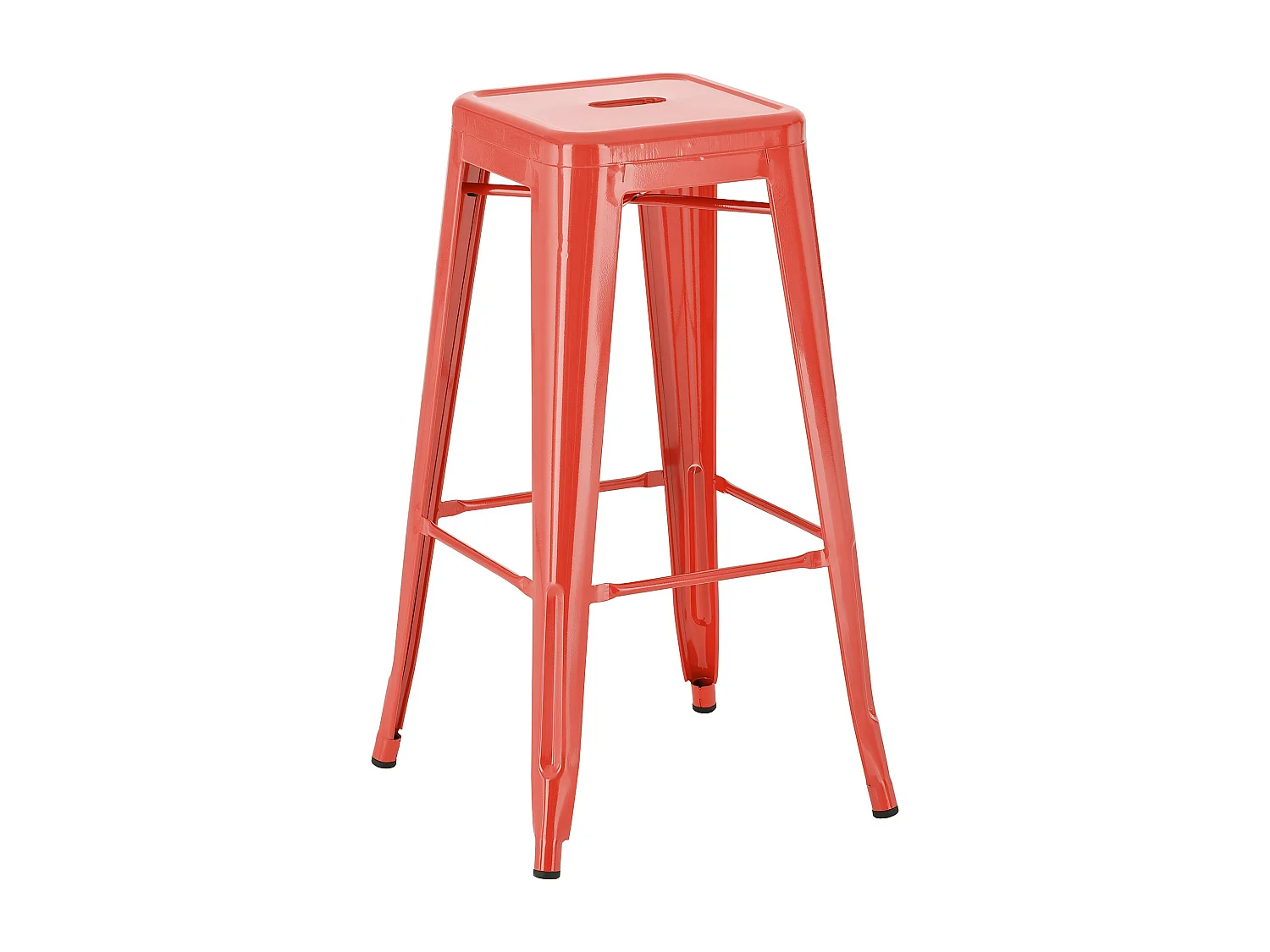 Tabouret de bar - Métal - Rouge - Joshua