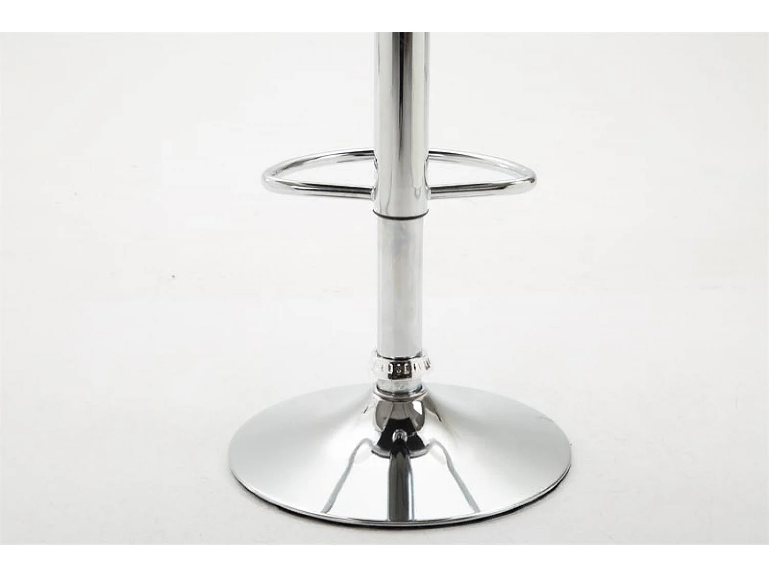 Tabouret de bar - Similicuir & Chrome - Blanc - Dyn V2