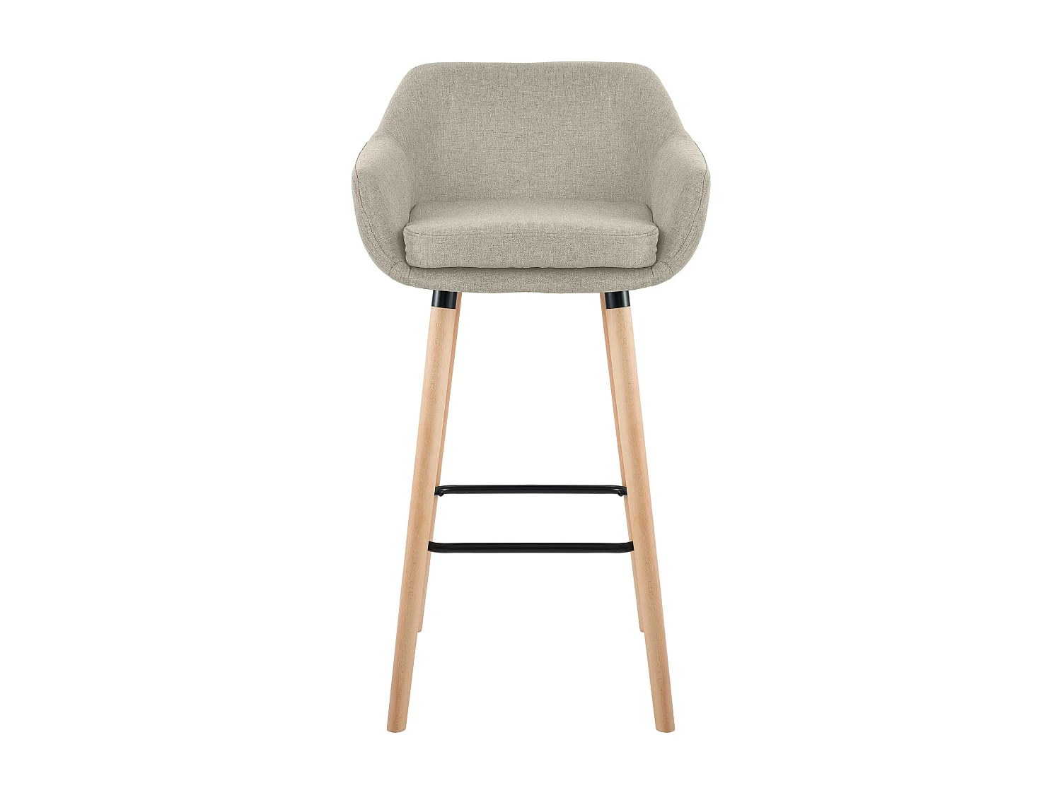 Set van 2  Barkruk - Stof - creme - Grant