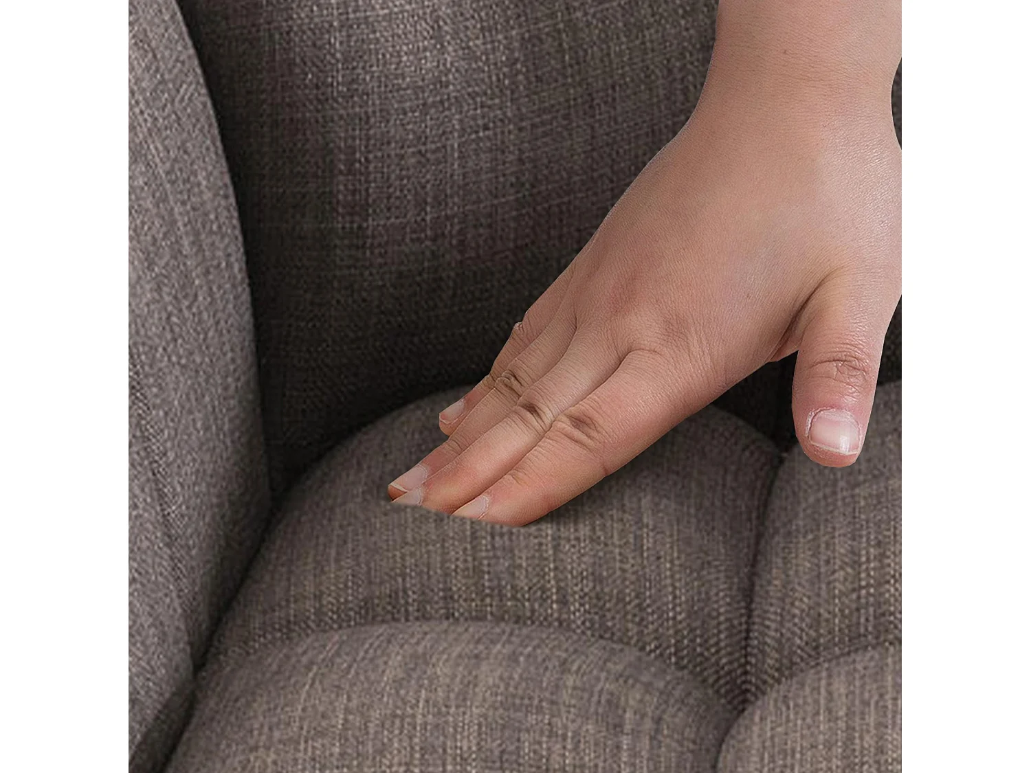 Tabouret de bar - Tissu & Acier inoxydable - Gris - Damaso