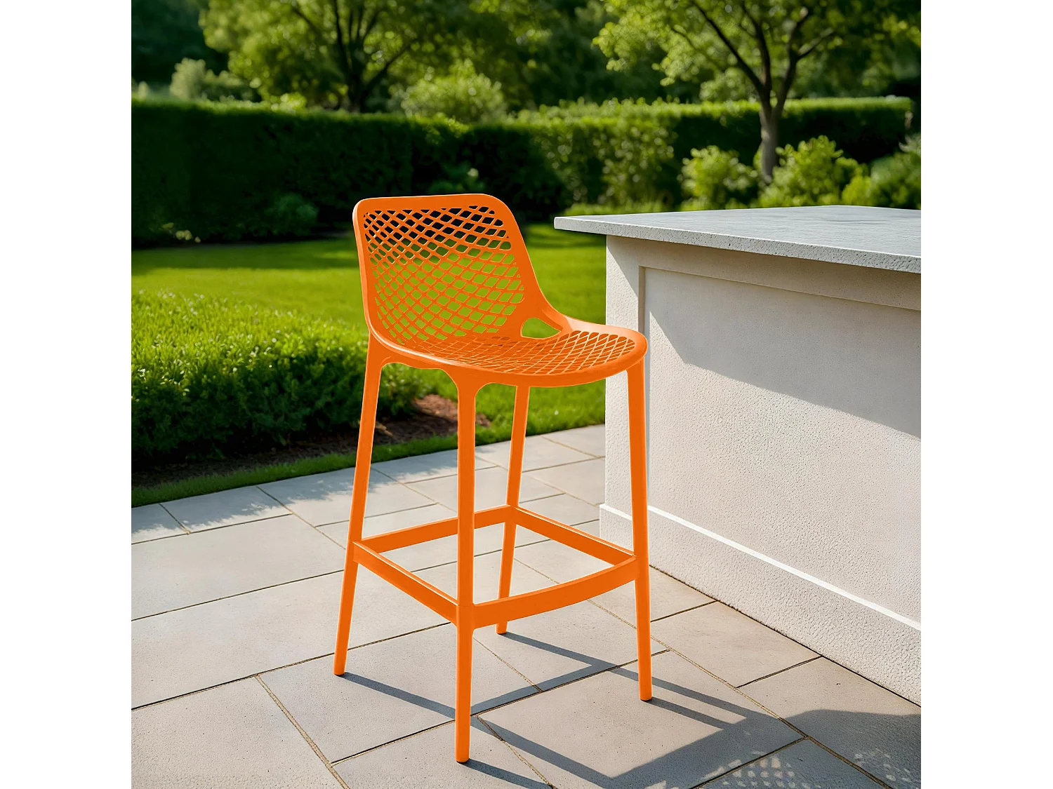 Barkruk - Kunststof - oranje - Air