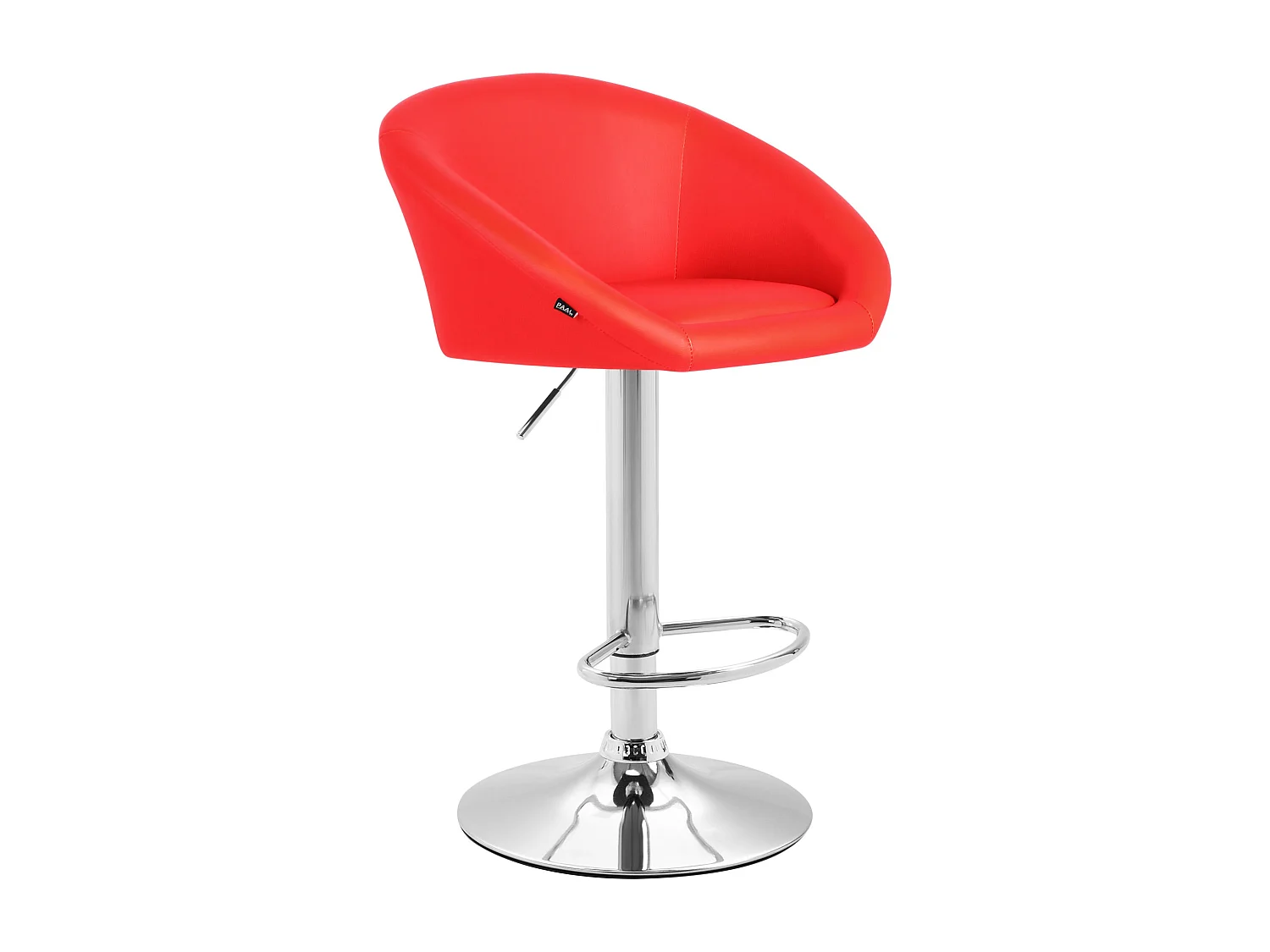 Tabourets de bar - Similicuir & Métal chromé - Rouge - Miami V2