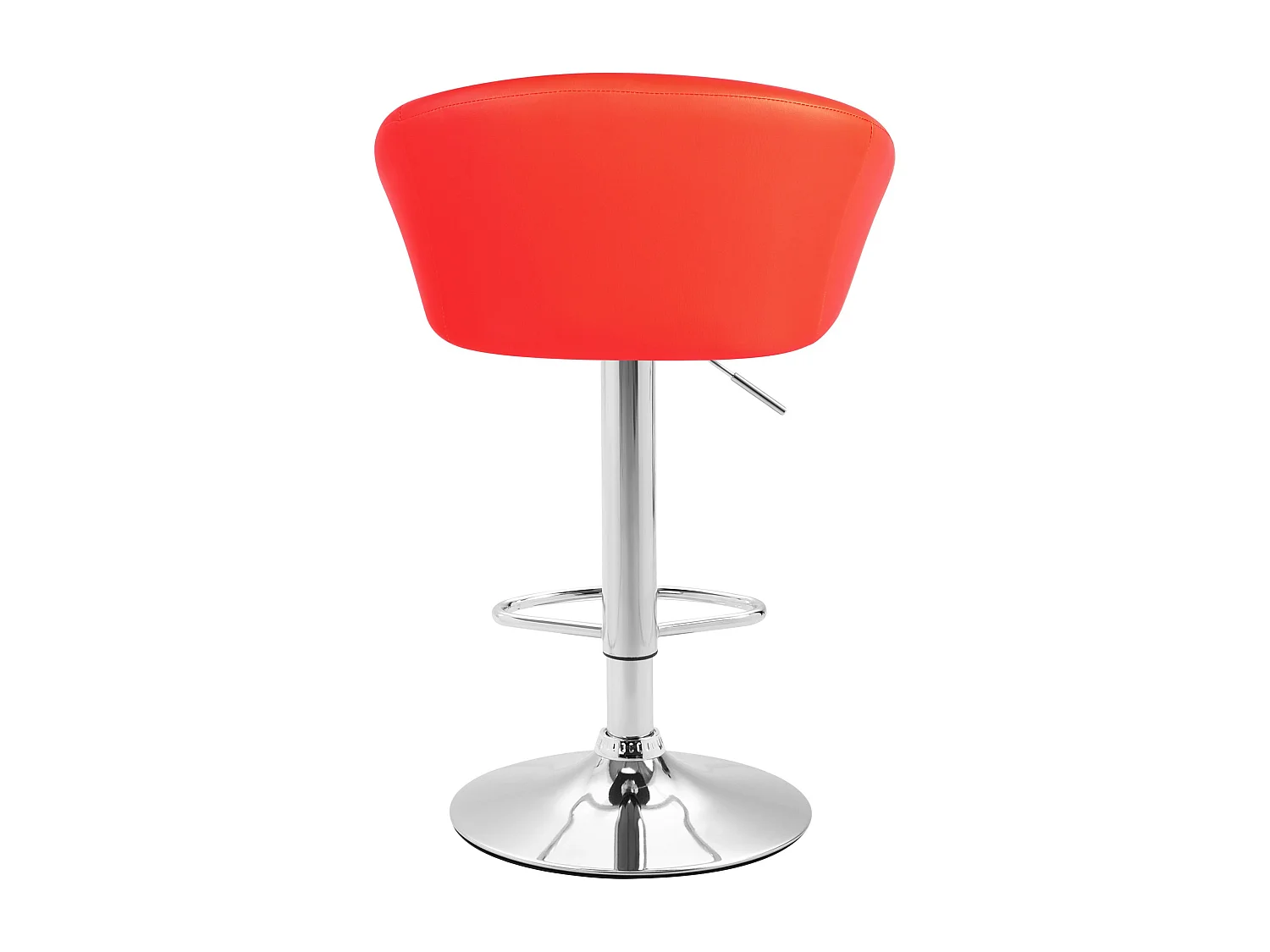 Tabourets de bar - Similicuir & Métal chromé - Rouge - Miami V2
