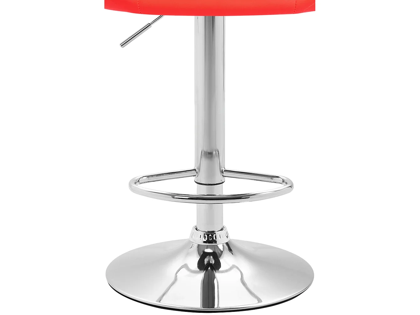 Tabourets de bar - Similicuir & Métal chromé - Rouge - Miami V2