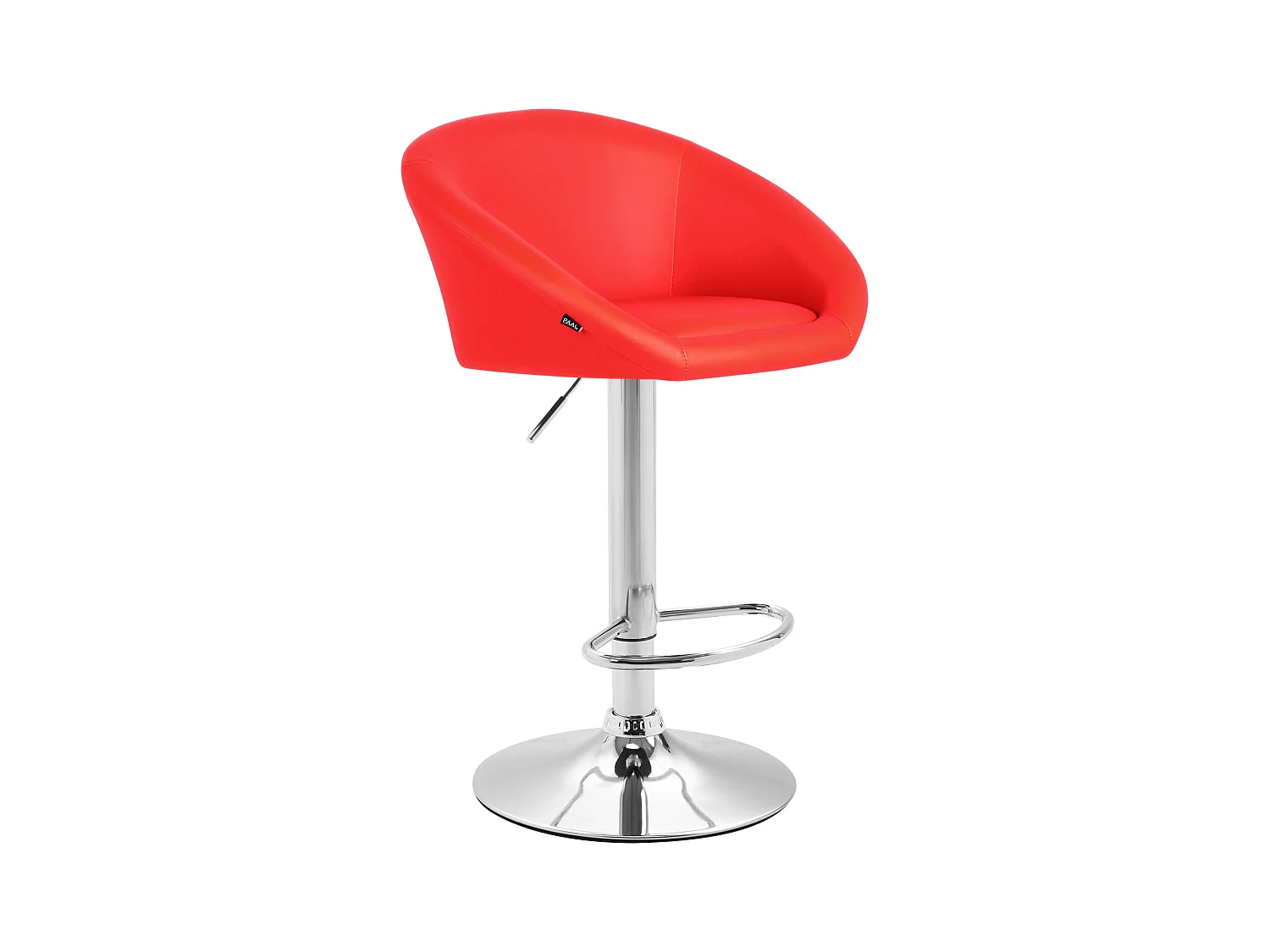 Tabourets de bar - Similicuir & Métal chromé - Rouge - Miami V2