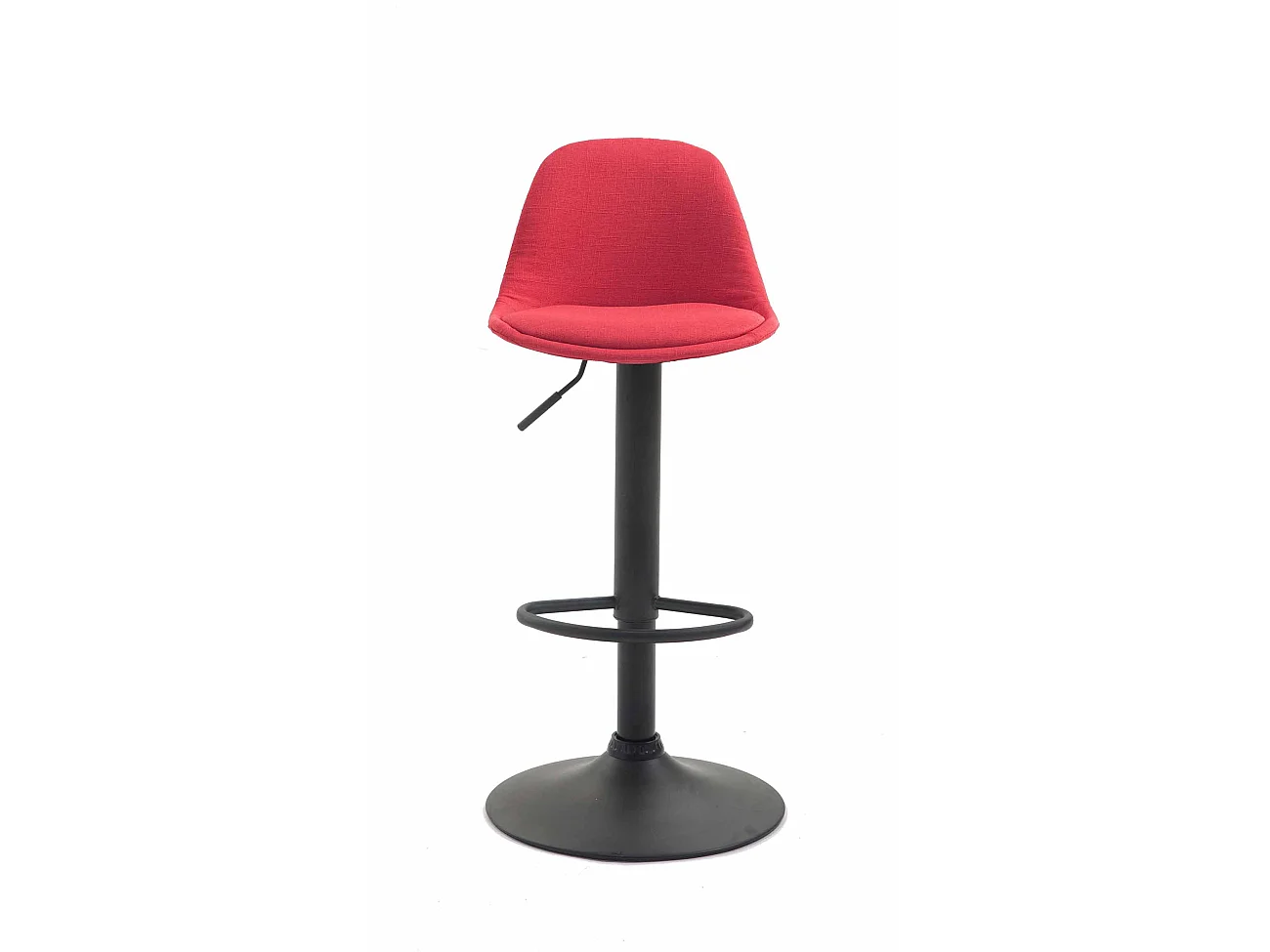 Tabouret de bar - Tissu & Métal - Rouge - Kiel