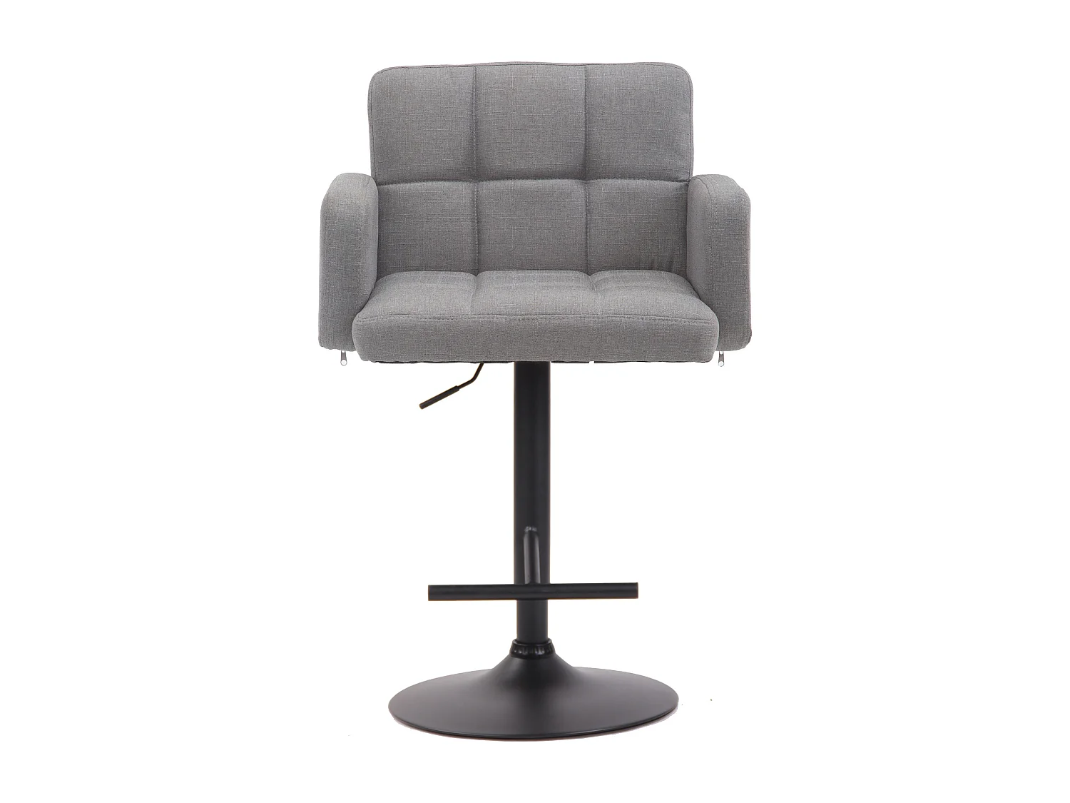 Barhocker - Stoff & Metall - grau - Los Angeles