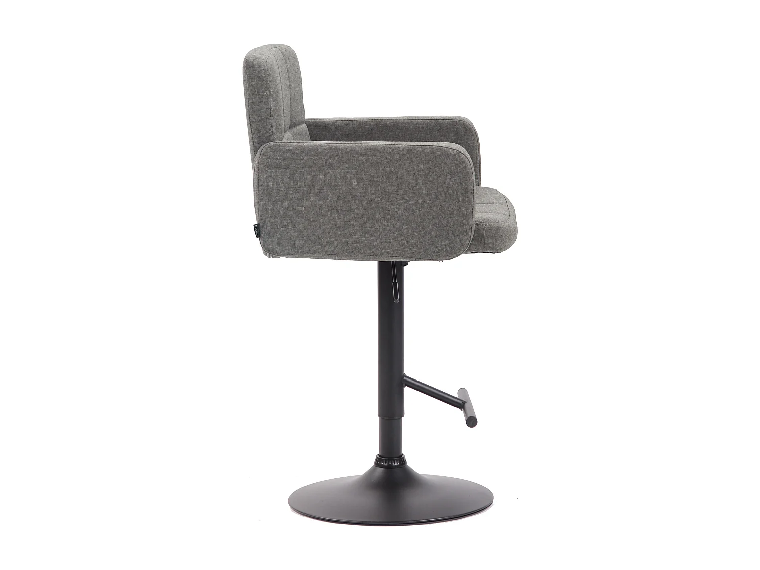 Barhocker - Stoff & Metall - grau - Los Angeles