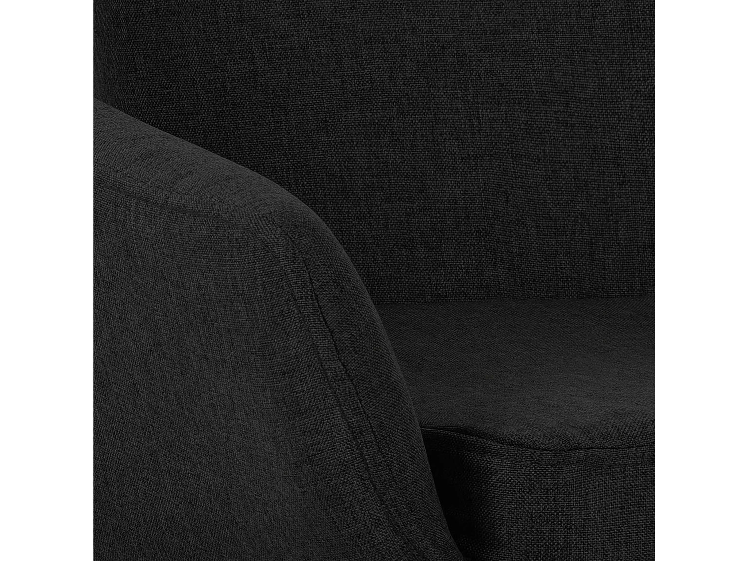 Tabouret de bar - Tissu - Noir - Grant