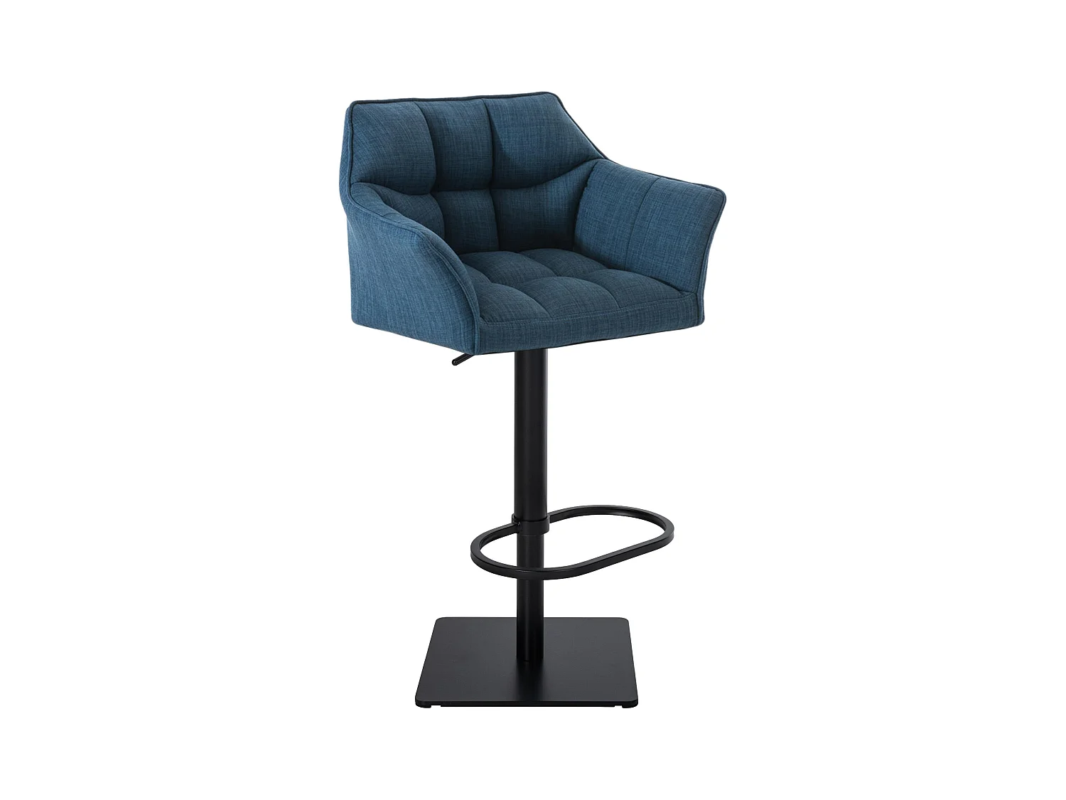 Barhocker - Stoff & schwarz - blau - Damaso