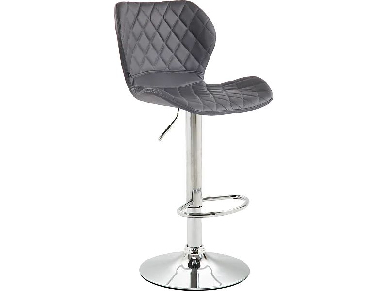 Barhocker - Kunstleder & chrom - grau - Cork