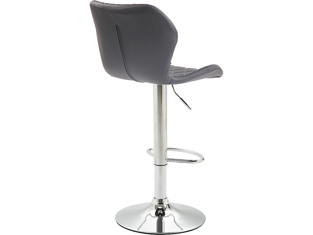 Barkruk - Kunstleer & chroom - grijs - Cork