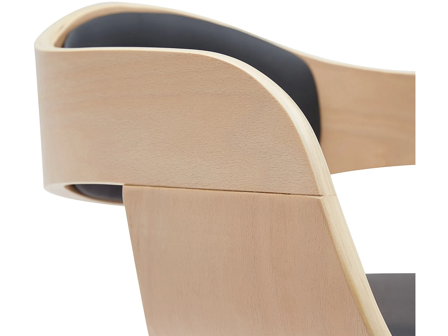 Tabouret de bar - Similicuir - Nature / Noir - Kingston