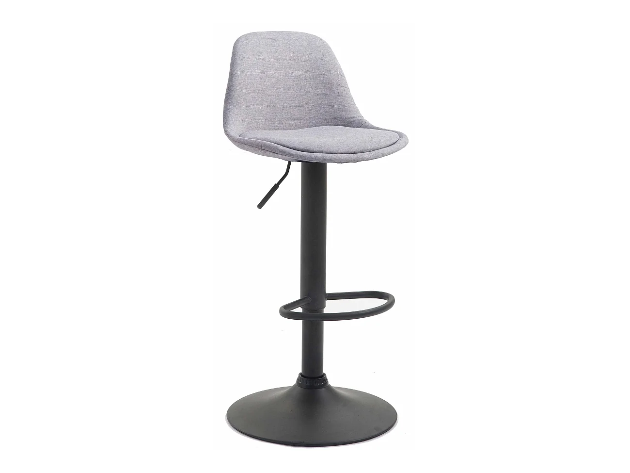 Tabouret de bar - Tissu & Métal - Gris - Kiel