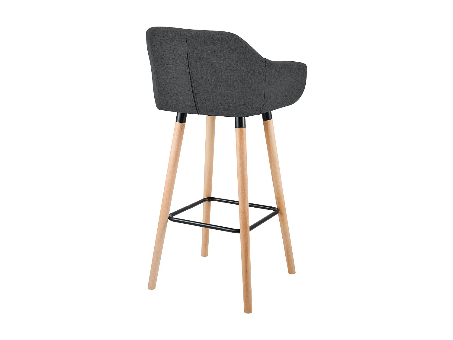 Tabouret de bar - Tissu - Gris foncé - Grant