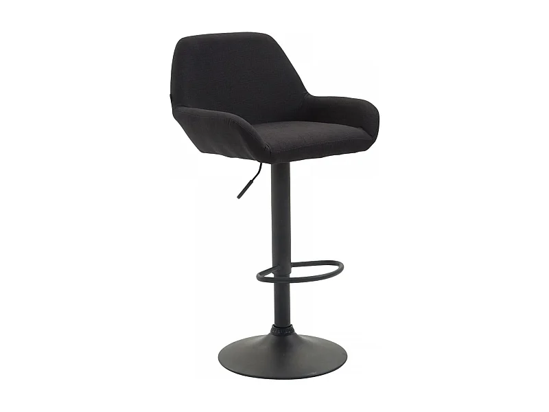 Tabouret de bar - Tissu & Noir - Noir - Braga
