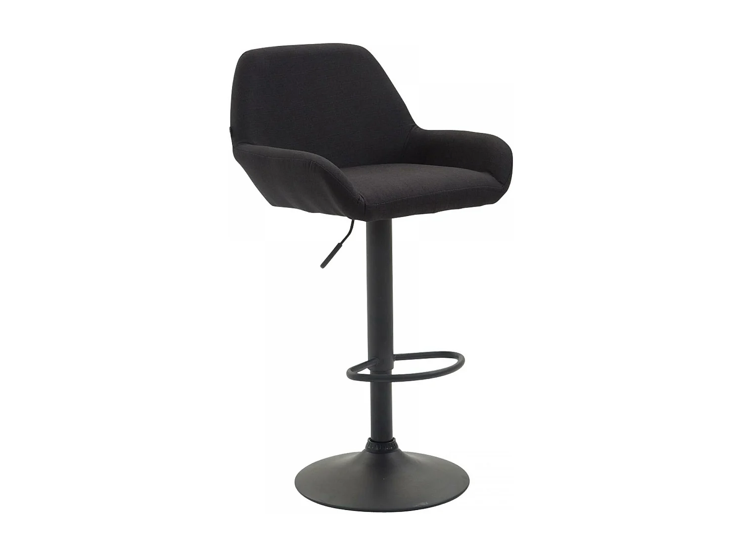Tabouret de bar - Tissu & Noir - Noir - Braga