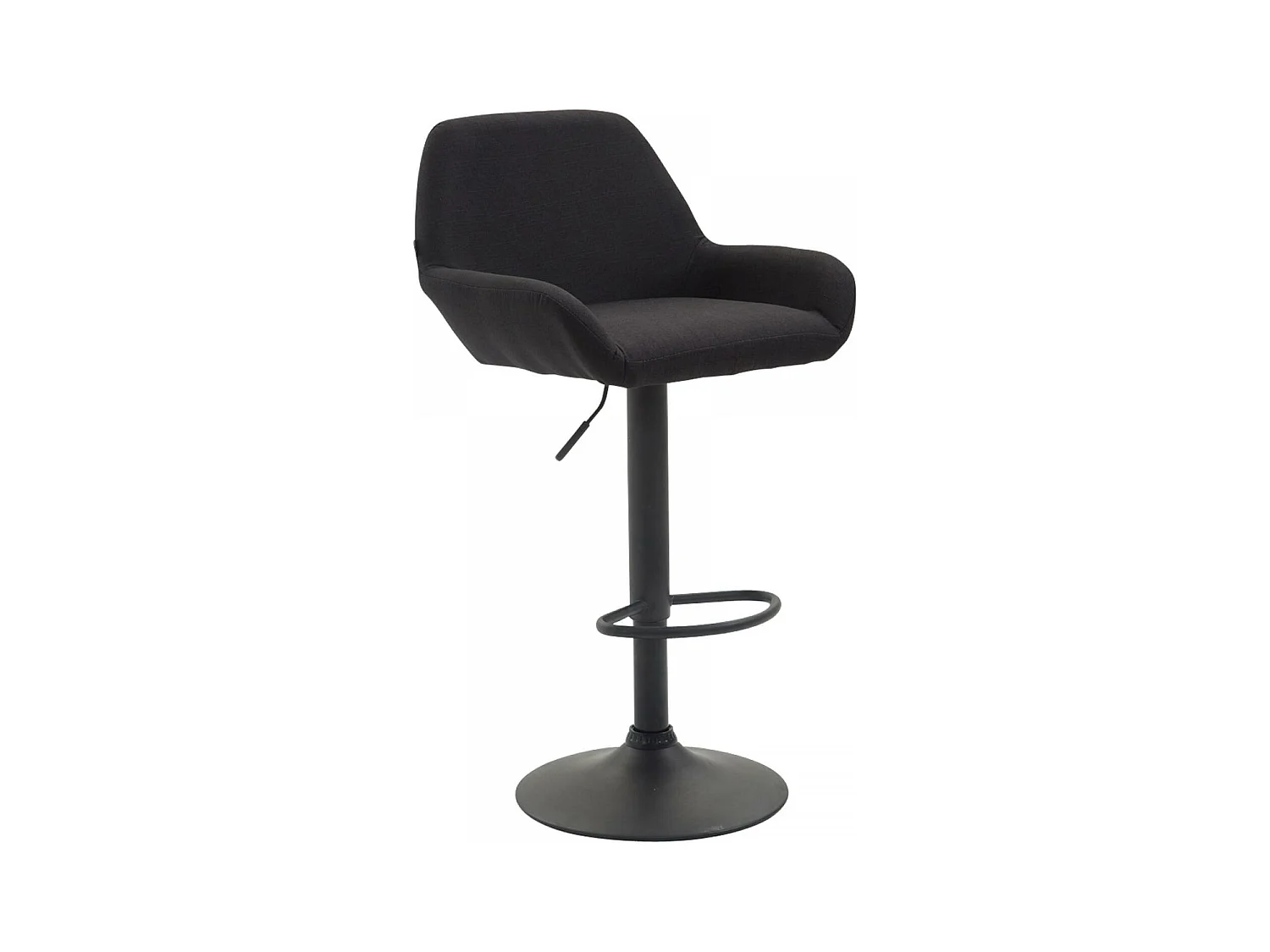 Tabouret de bar - Tissu & Noir - Noir - Braga