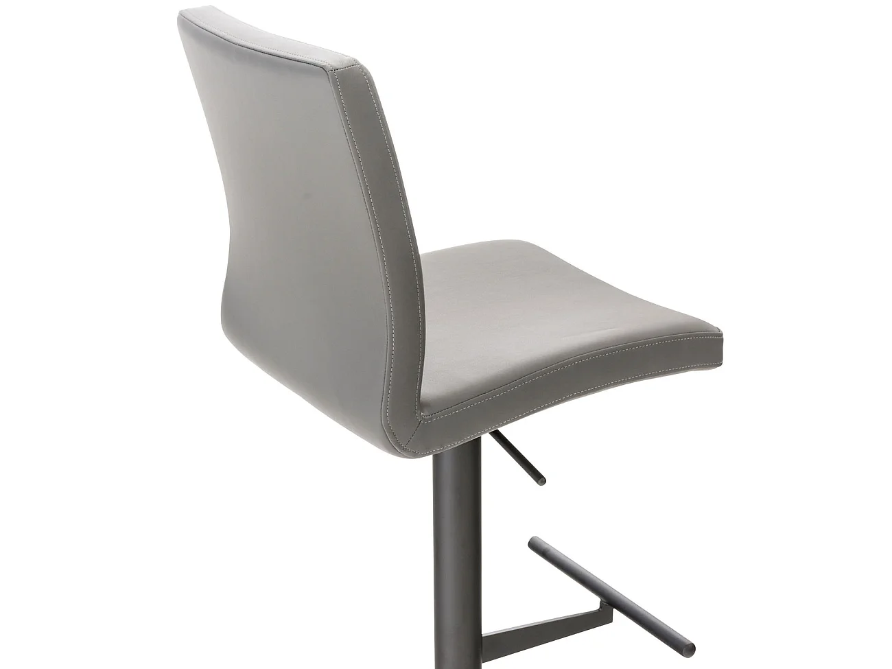 Tabouret de bar - Similicuir & Noir - Gris - Cadiz