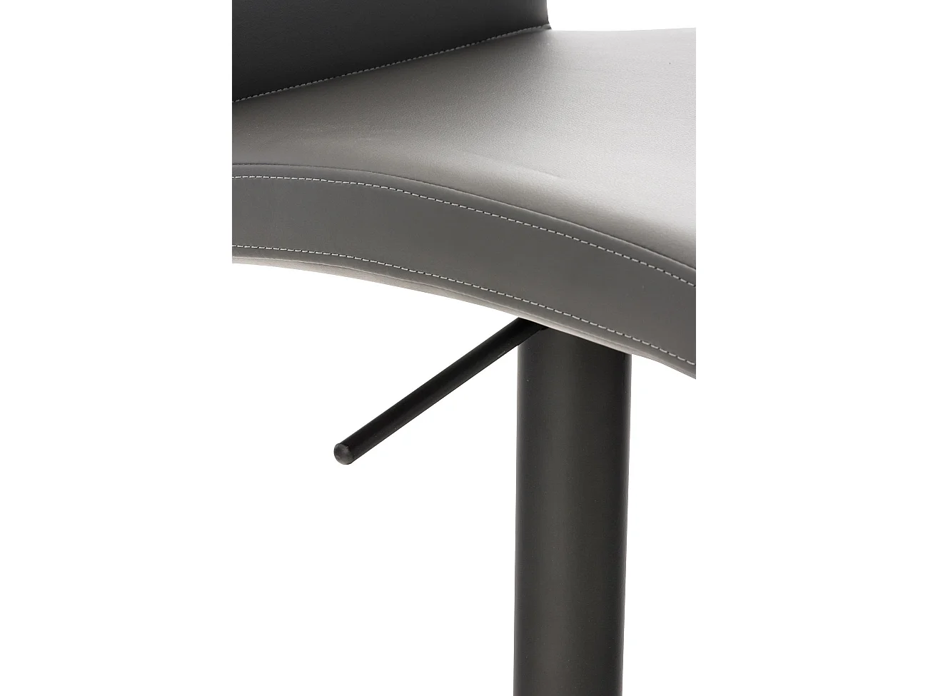 Tabouret de bar - Similicuir & Noir - Gris - Cadiz
