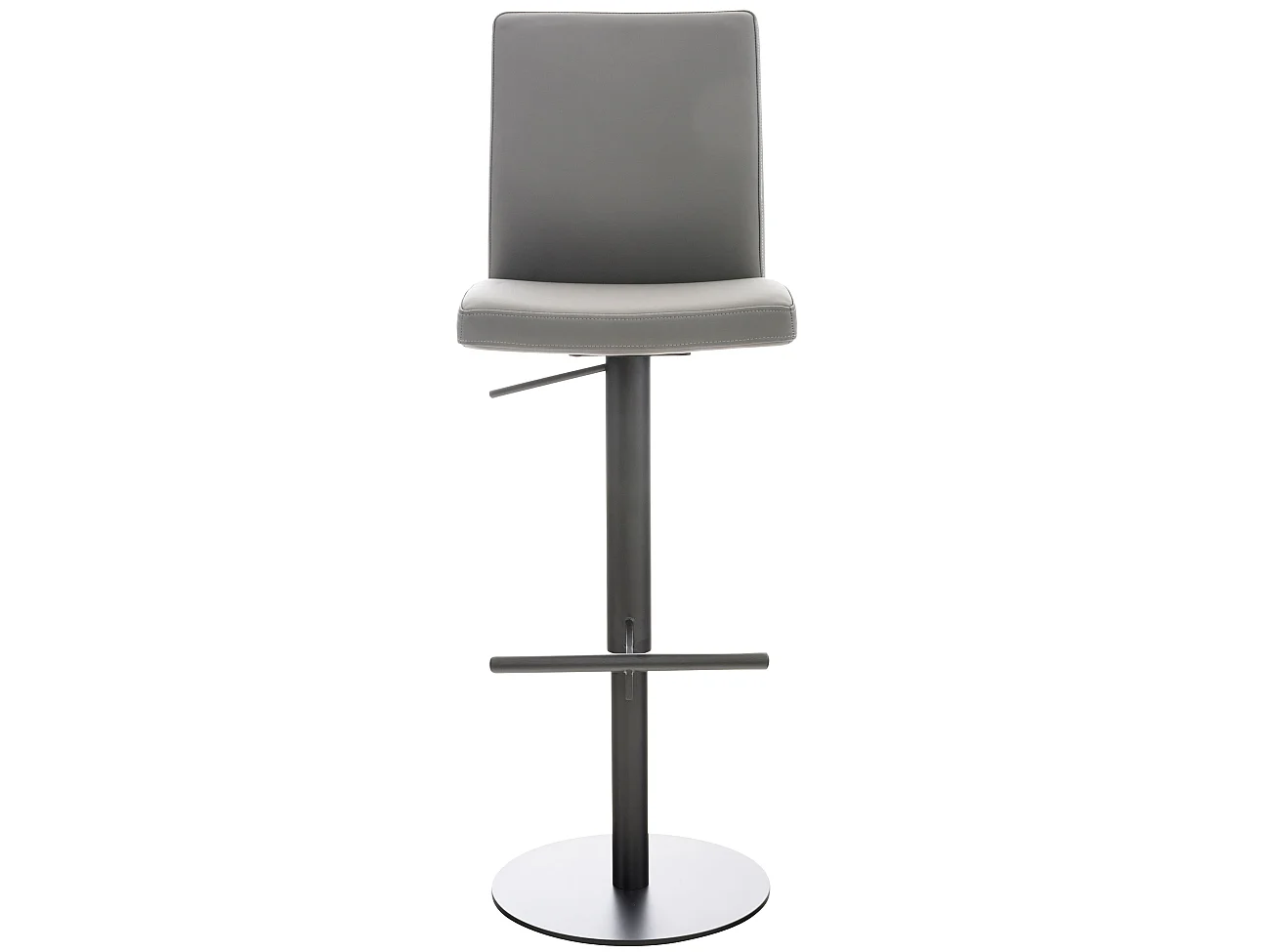 Tabouret de bar - Similicuir & Noir - Gris - Cadiz