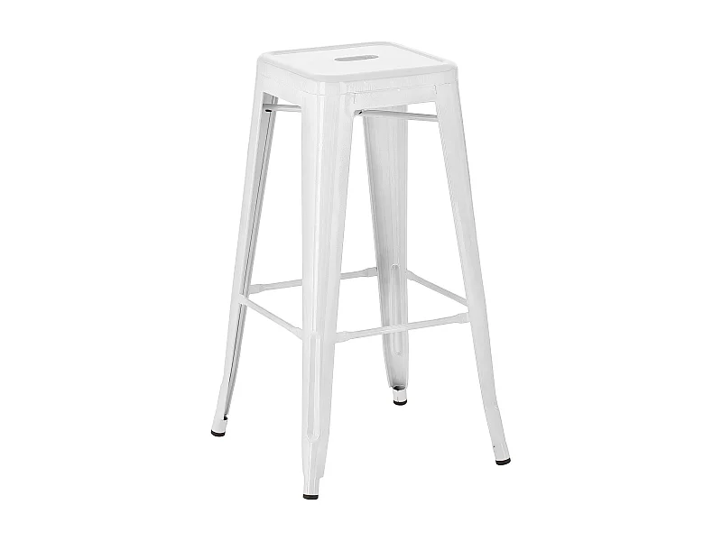 Tabouret de bar - Métal - Blanc - Joshua